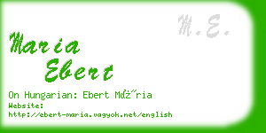 maria ebert business card